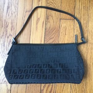 Fendi Zucca Print Canvas/Leather Hobo Bag