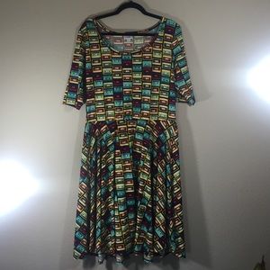 Coveted Cassette Tape LuLaRoe Nicole dress