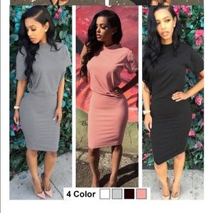 Light Gray T-Shirt Dress