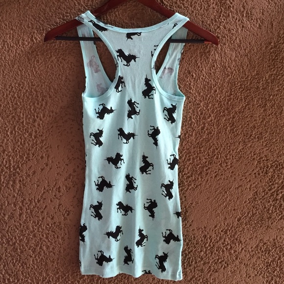 Unicorn Racerback Tank Top Mint Green NWOT - Picture 3 of 4