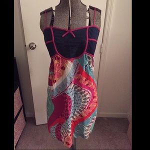 Anthropologie multicolor paisley dress barely worn