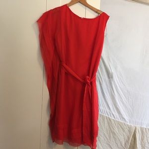 Coral cocktail dress light and silky material
