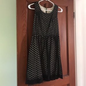 Tan and black crochet dress