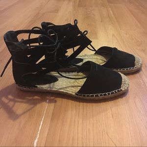 Lace-up espadrille sandals