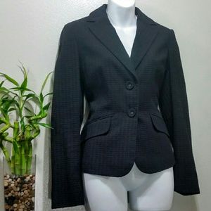Black textured blazer by Ann Taylor