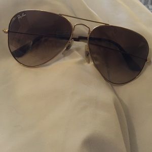 RayBan Gold/Brown Aviators