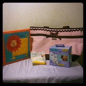 Baby Bundle- diaper bag, milk bags and pic