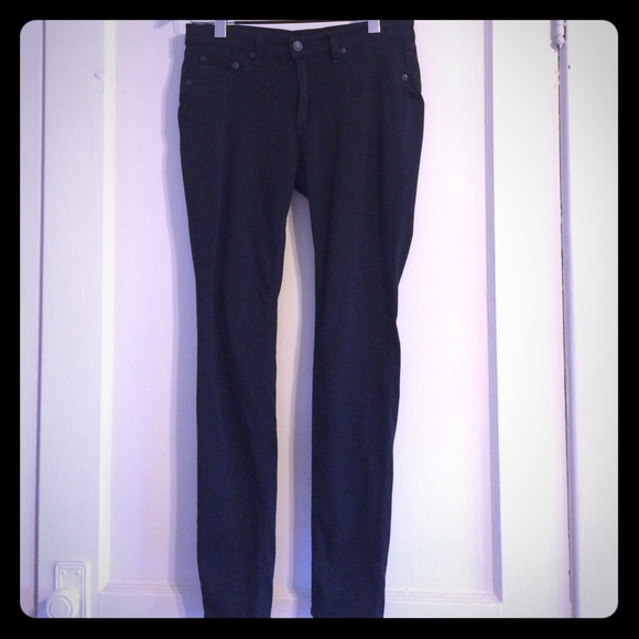 Rag & Bone "The Legging" Black Plush Jean