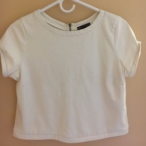 Faux leather crop top
