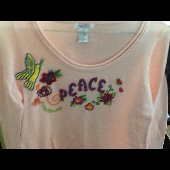 Sweater, XL embroidered, blend, blush color. - Picture 2 of 4