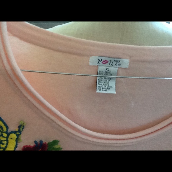 Sweater, XL embroidered, blend, blush color. - Picture 3 of 4