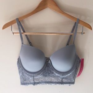 NWT Gray Xhilaration Bustier Bra