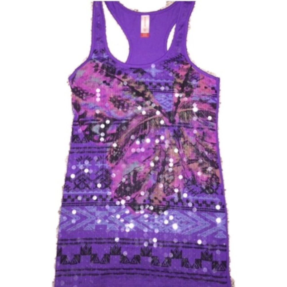 NWOT Sparkly Sequined Tank Top