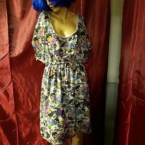 Torrid skull and flower dress with attached lining