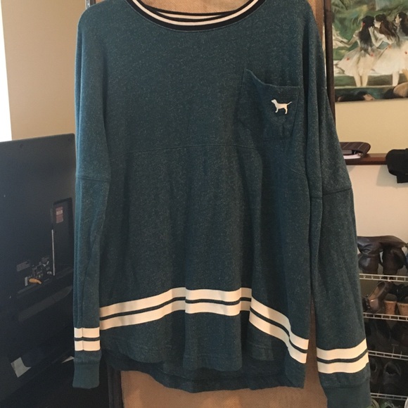 Navy Blue Pink By Victoria's Secret Sweatshirt