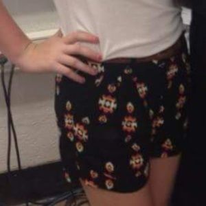 CUTE BLCK AZTEC DESIGN SHORTS