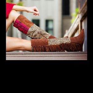 Betsey Johnson Zohara fringe boots.