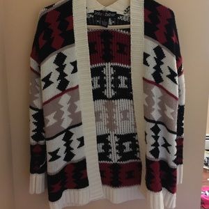 Tribal knit cardigan