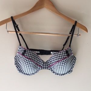 B&W Gingham Bra