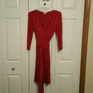 Magenta wrap dress