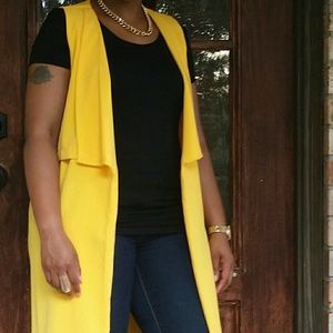 Knee length Open Front Vest