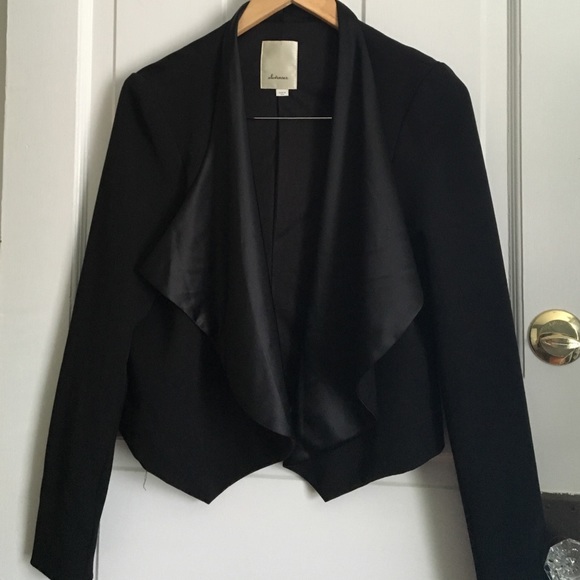 Cropped tuxedo style jacket