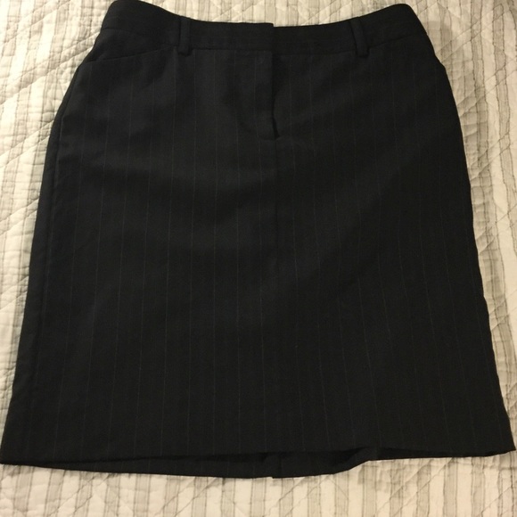 J crew Navy blue pencil stripe skirt