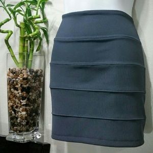 Grey Bandage mini skirt by Ambiance Apparel