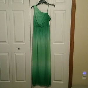 Green ombre maxi dress