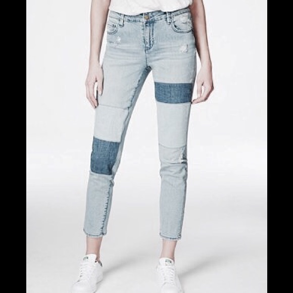 RACHEL Rachel Roy Denim - Rachel Roy Patchwork Denim Jeans
