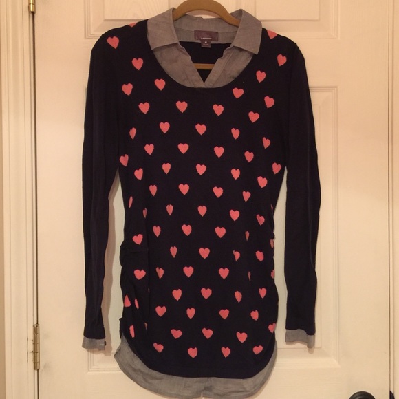 Heart maternity sweater