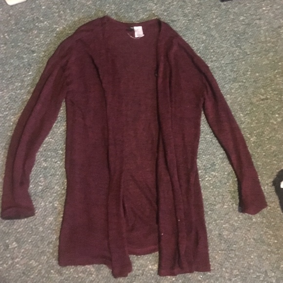 Maroon h&m cardigan