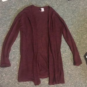 Maroon h&m cardigan