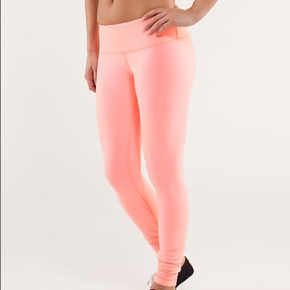 Coral Lululemon leggings - Picture 1 of 2