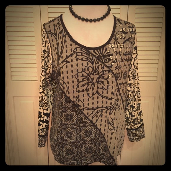 Coldwater Creek Tops - Cute Black & White Coldwater Creek Top