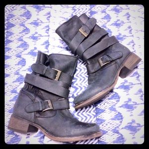 Steve Madden mid-calf wrap combat boots