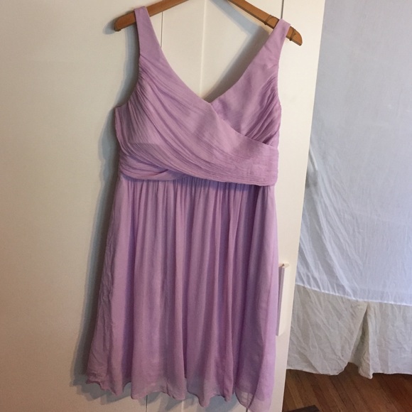 Lilac chiffon wedding dress