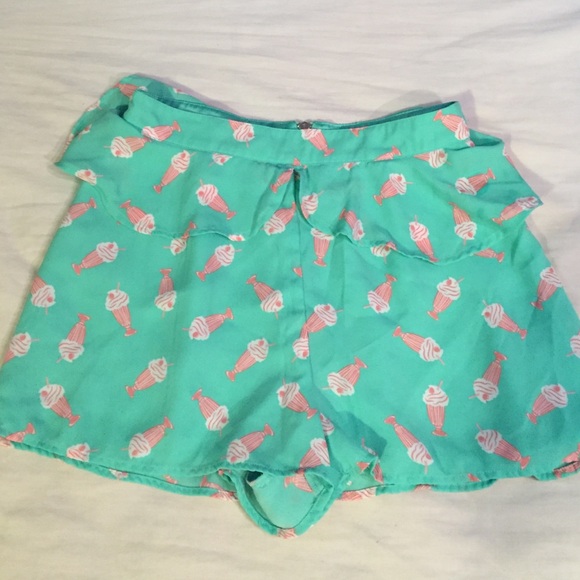 Turquoise ice cream shorts
