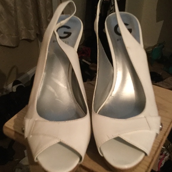 Beautiful pair of White patent leather shoes