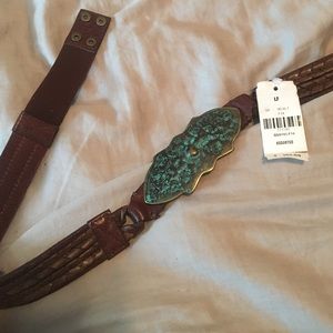 Lf streets ahead belt brown leather