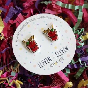 Sunday Brunch Kawaii Bloody Mary Stud Post Earring