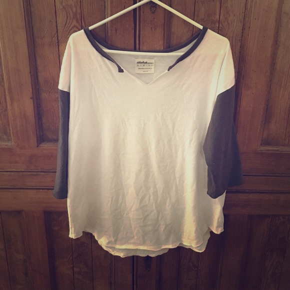 Colorfast Apparel Gray and White Shirt