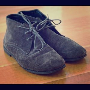 Grey suede ankle booties - Franco Sarto size 8