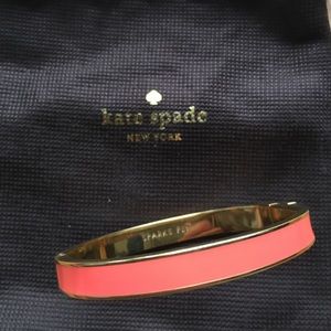 Kate Spade SPARKS FLY coral & gold bangle