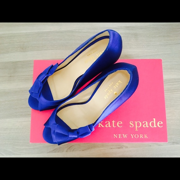 Kate Spade Calisa Cobalt Satin Shoes