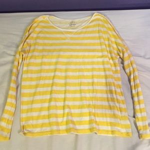 Yellow and white stripe long sleeve