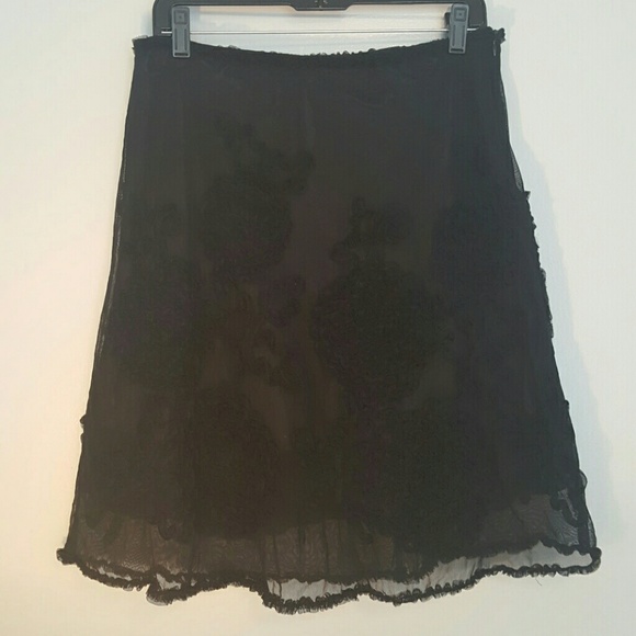 Carole Little Black A Line Skirt