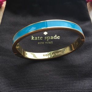 Kate Spade RIGHT AS RAIN blue & gold bangle