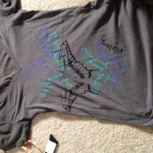 Grey Billabong v neck shirt