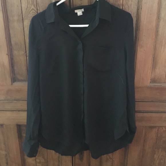 J Crew Black Buttondown